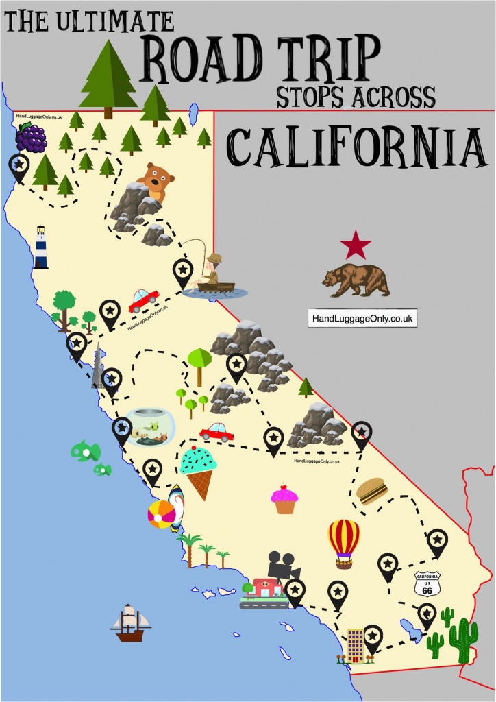 Map Of Central And Northern California The Ultimate Road Trip Map Of - Northern California Road Trip Map