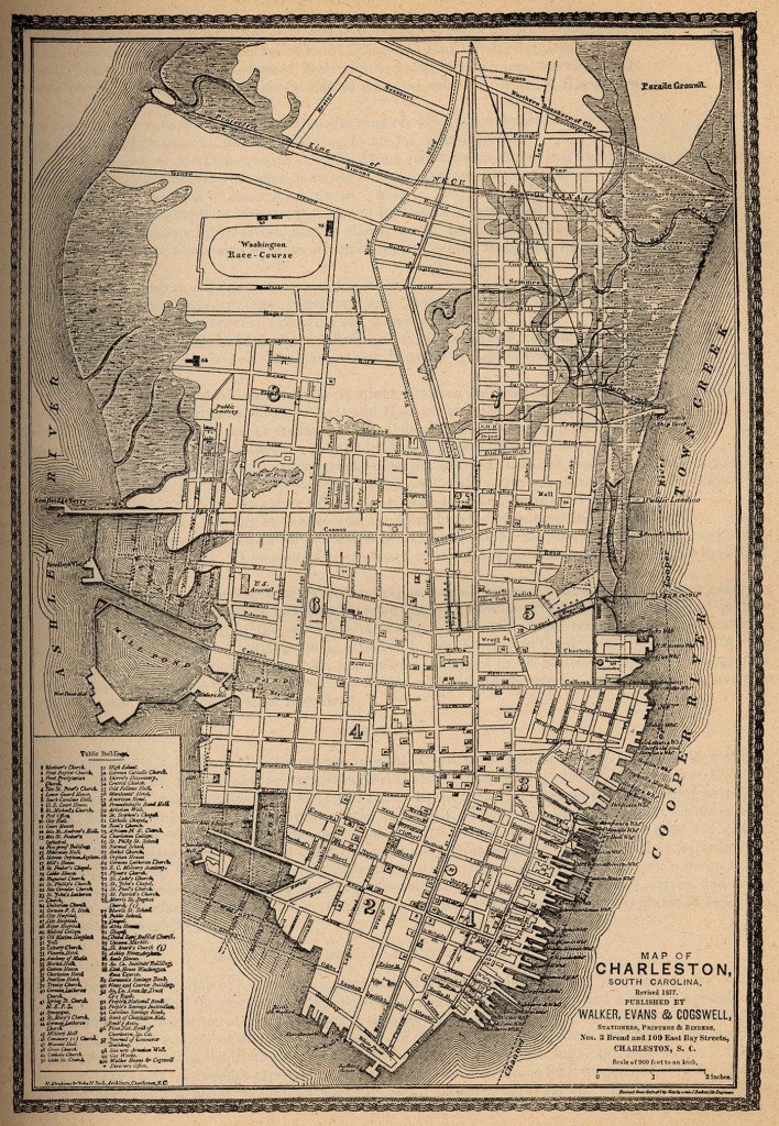 Map Of Charleston In 1877 | Charlestonish In 2019 | Charleston Sc - Printable Map Of Charleston Sc Historic District