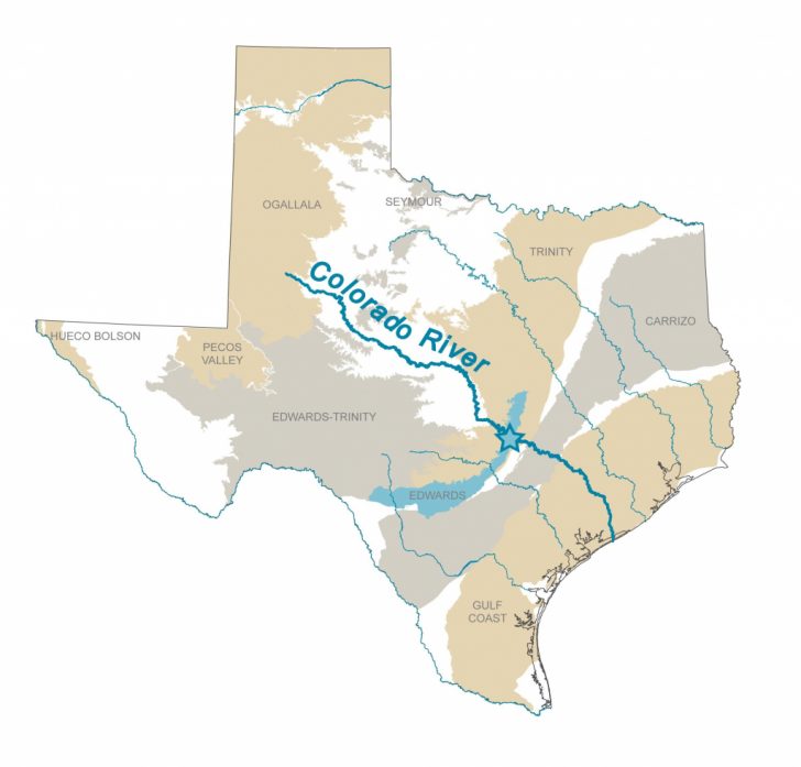 Colorado River Map Texas