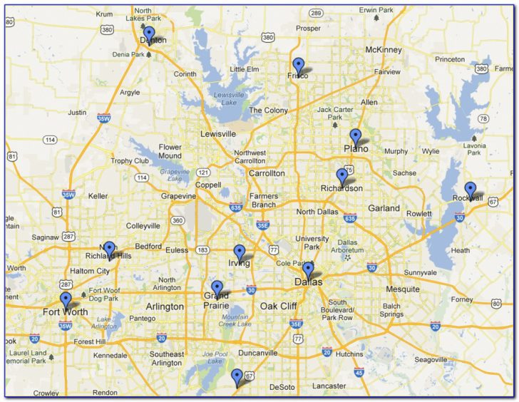 Printable Map Of Dfw Metroplex