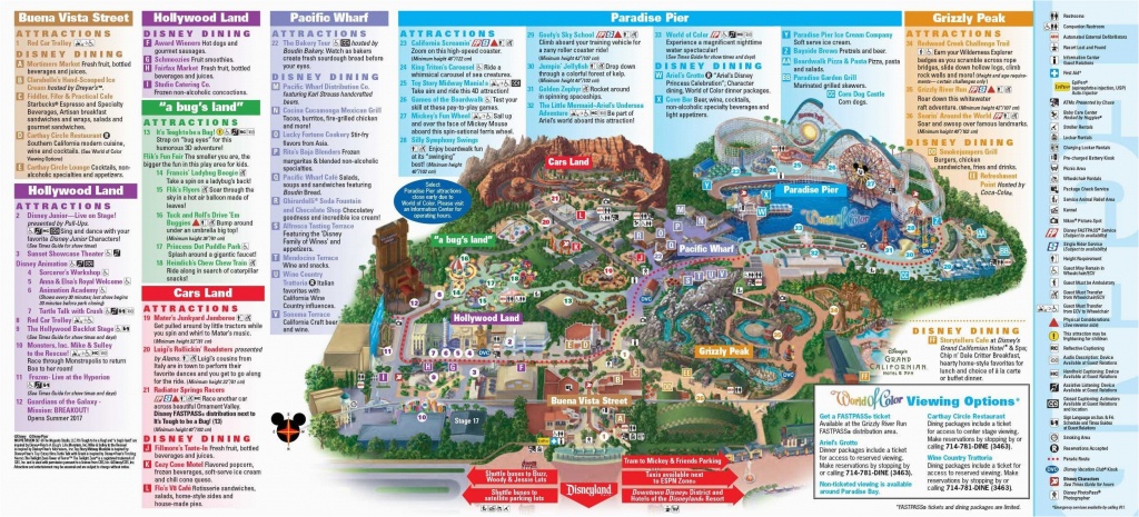 Map Of Disney California Adventure Park 10 Awesome Printable Map - Printable Map Of Disneyland And California Adventure