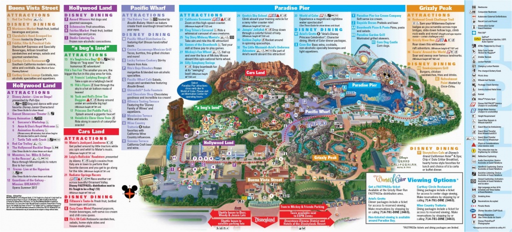 Map Of Disneyland And California Adventure Disneyland Park Map In - Printable Disneyland Park Map