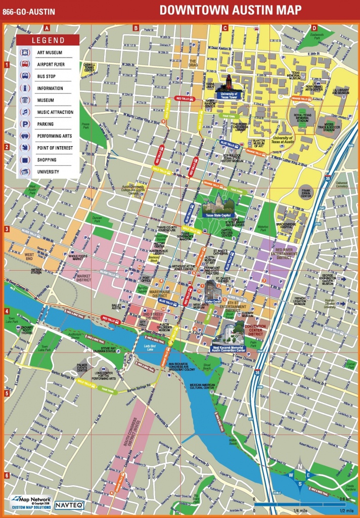 Map Of Downtown Austin - Map Downtown Austin (Texas - Usa) - Printable Map Of Austin Tx