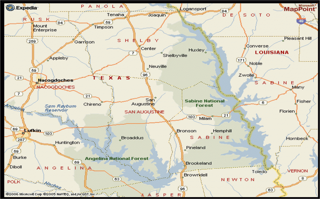 Map Of East Texas Lakes | Secretmuseum - East Texas Lakes Map
