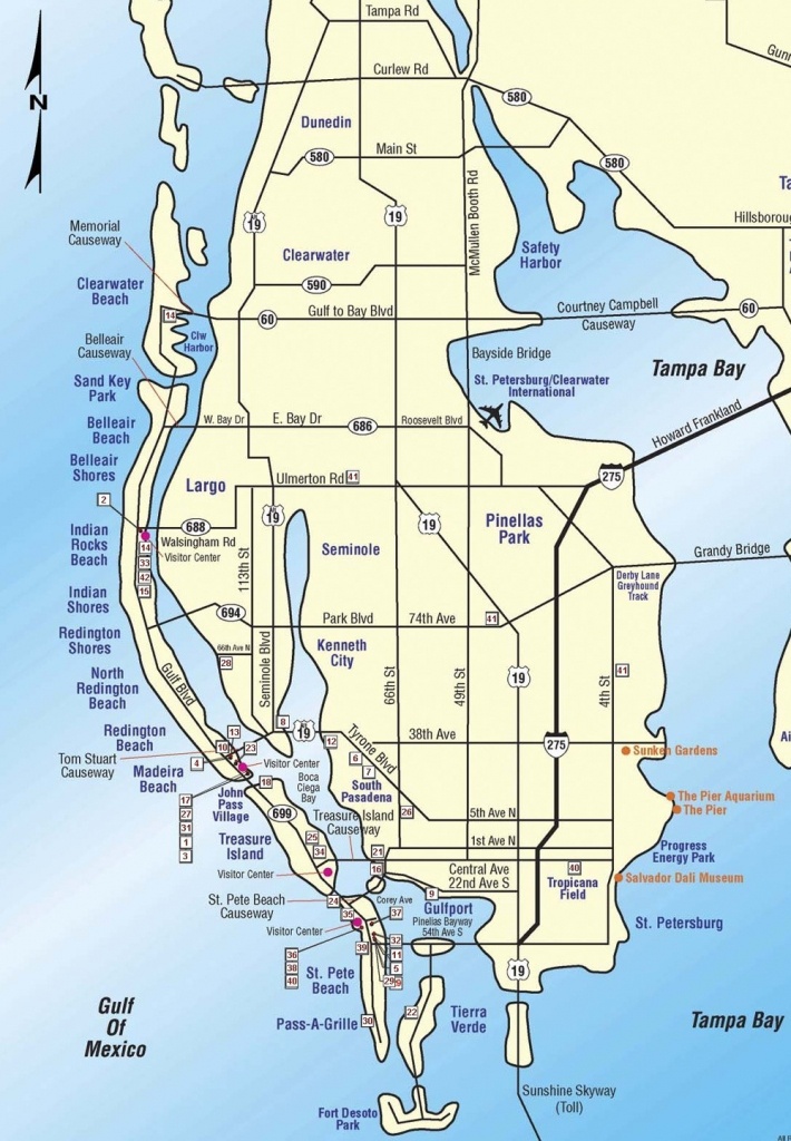 Map Of Florida Beaches Near Tampa 1 | Globalsupportinitiative - Map - Map Of Tampa Florida Beaches