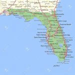 Map Of Florida. Shows State Borders, Urban Areas, Place Names   Sebastian Florida Map