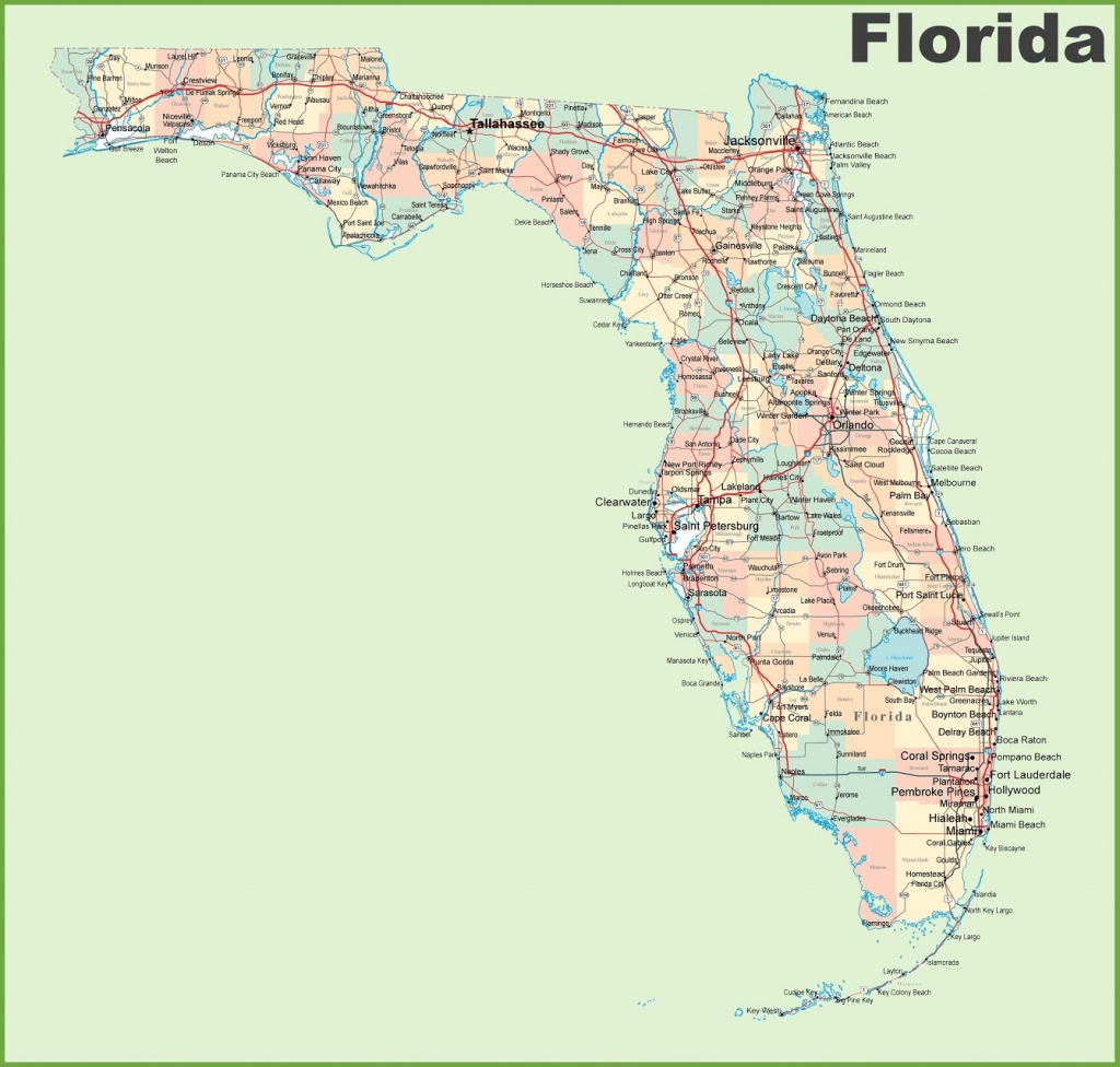 Map Of Florida Usa Counties With Cities Beaches West East Coast Airports - Map Of Florida Panhandle Beach Towns