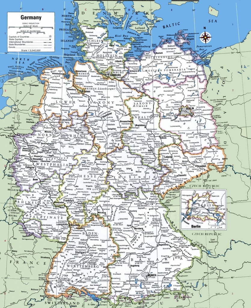 Map Of Germany With Cities And Towns - Large Printable Map Of Germany