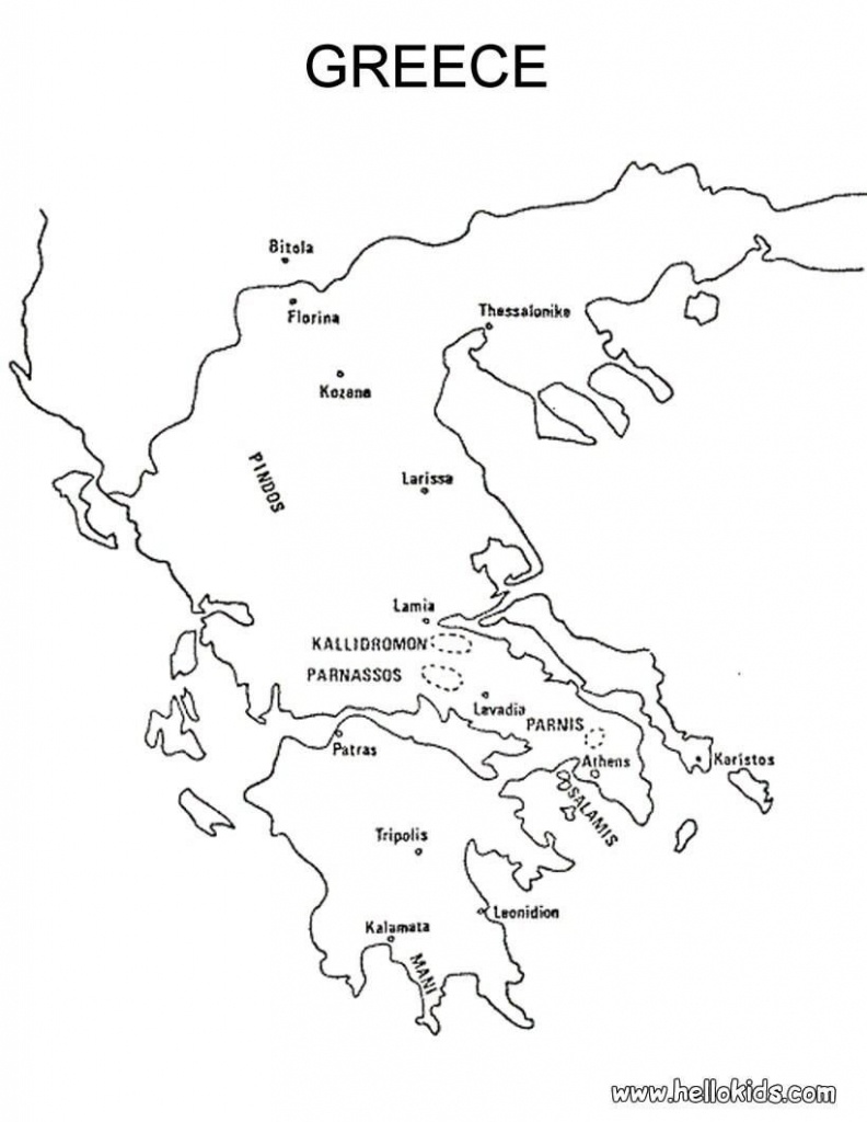 Map Of Greece Printable And Travel Information | Download Free Map - Outline Map Of Greece Printable
