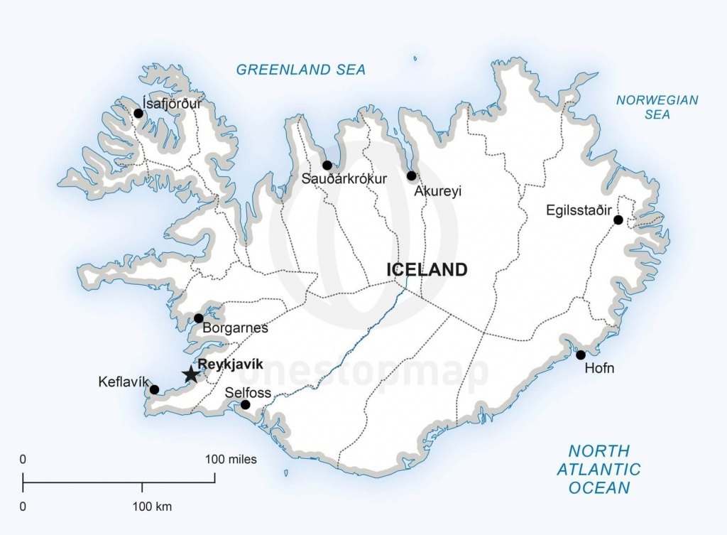 Map Of Iceland Political - Printable Map Of Iceland