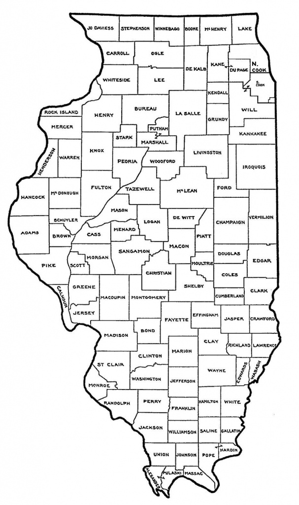 Map Of Illinois Counties | Sitedesignco - Illinois County Map Printable