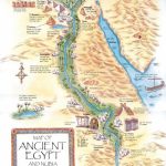 Map Of Important Features And Landmarks In Ancient Egypt Ancient   Ancient Egypt Map Printable
