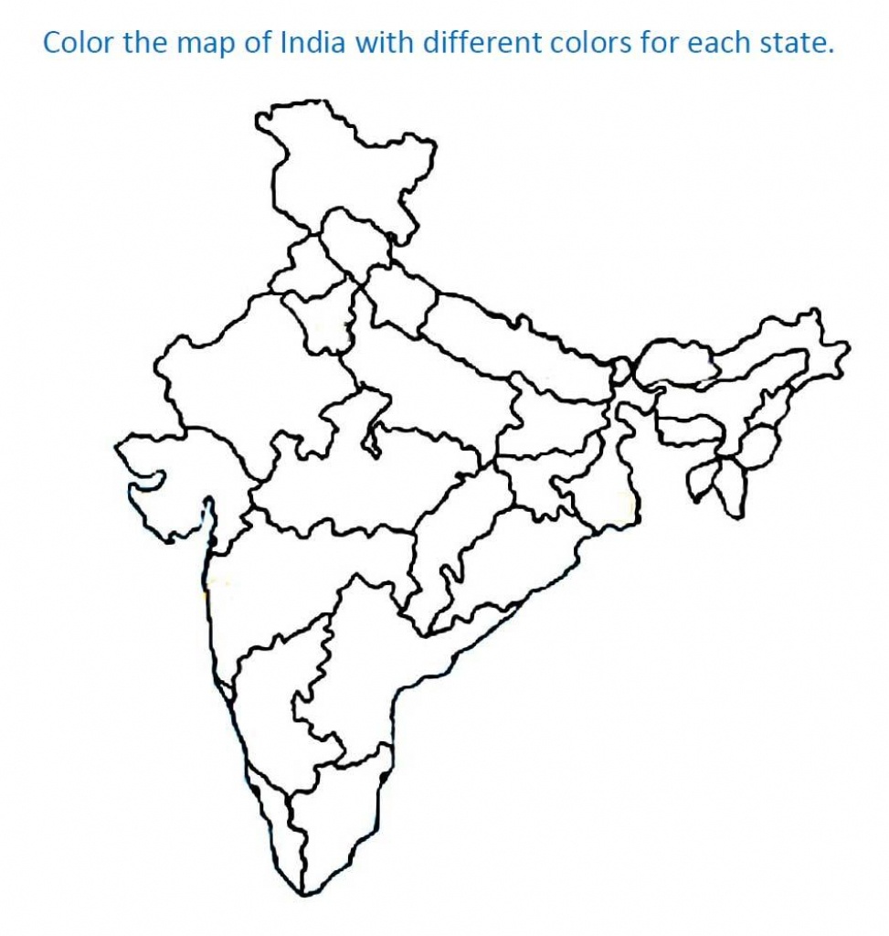 Map Of India For Kids - Coloring Home - Printable Map Of India