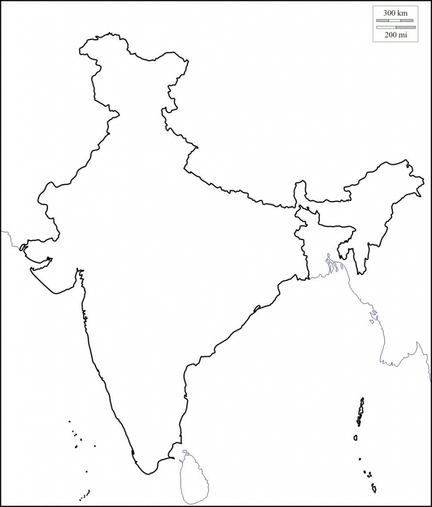 Map Of India Outline | Map Of India With States In 2019 | India Map - Map Of India Outline Printable