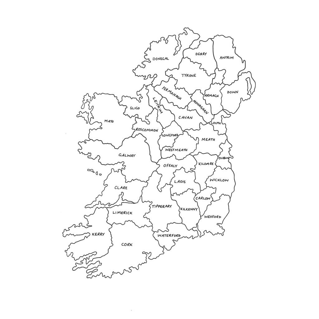 Ireland Geography - Basic Facts About The Island - Printable Black And ...