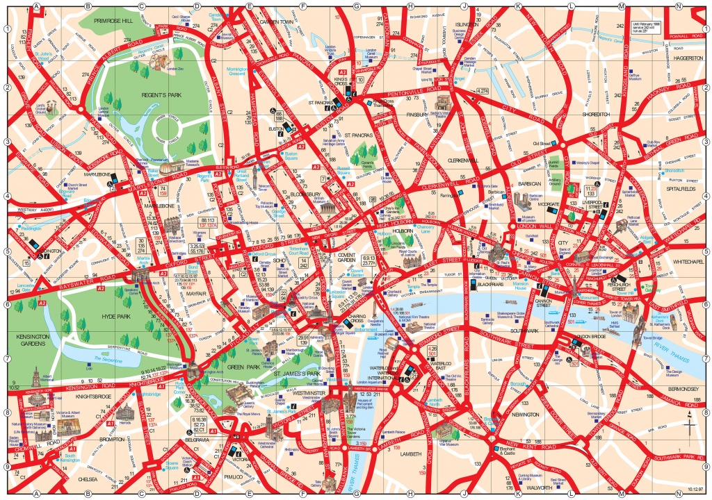 Map Of London Tourist Attractions, Sightseeing &amp; Tourist Tour - London Sightseeing Map Printable
