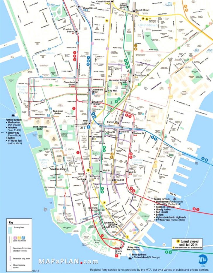 Printable Map Of Manhattan