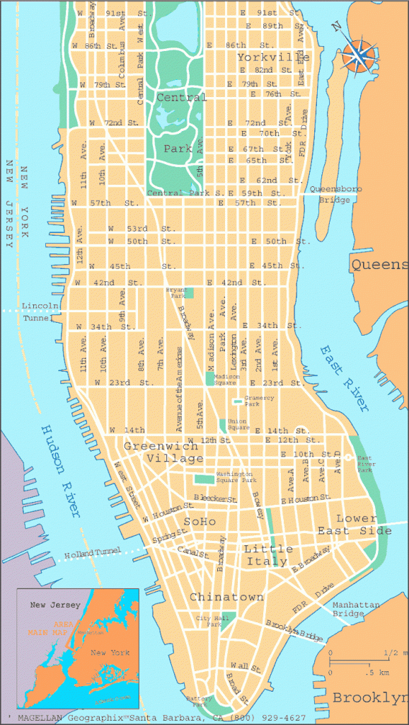 Map Of Manhattan Nyc Printable Printable Maps