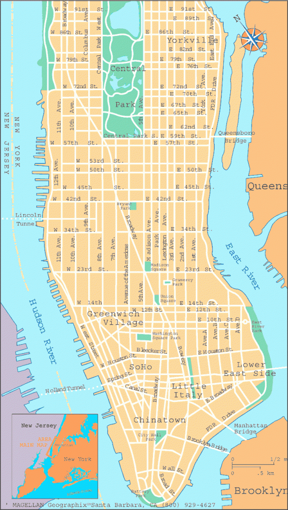 Map Of Manhattan With Streets Map Manhattan Streets | Travel Maps - Printable Map Manhattan Pdf