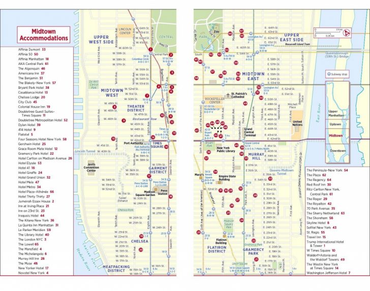 Printable Walking Map Of Midtown Manhattan
