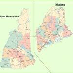 Map Of New Hampshire And Maine   Printable Map Of Maine