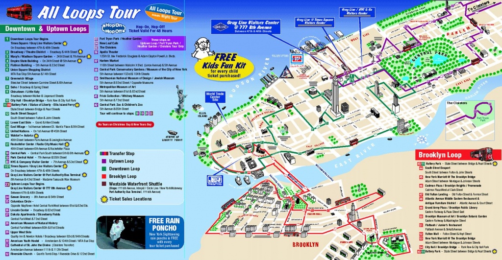 Map Of New York City Attractions Printable |  Tourist Map Of New - Printable Map Of Nyc Tourist Attractions