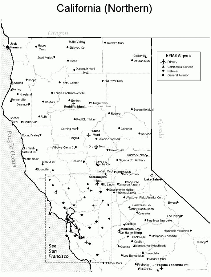 Map Of Northern California Cities