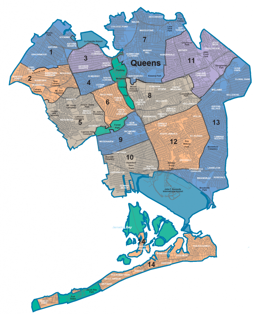 Map Of Nyc 5 Boroughs &amp;amp; Neighborhoods - Printable Map Of Brooklyn Ny Neighborhoods