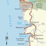 Map Of Pacific Coast Through Southern Washington Coast. | Bucket   Oregon California Coast Map