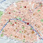 Map Of Paris Tourist Attractions, Sightseeing & Tourist Tour   Printable Map Of Paris City Centre