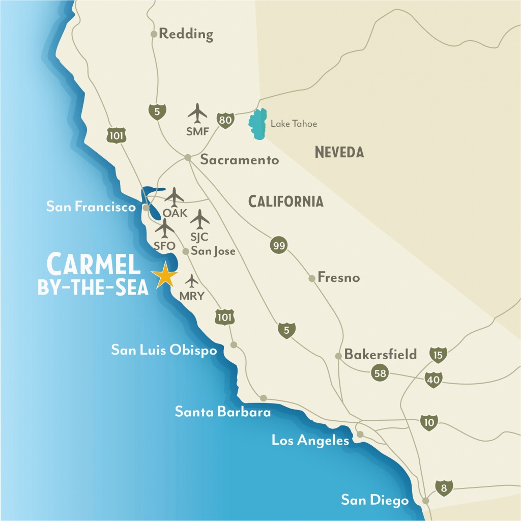 Map Of Pebble Beach California Google Maps Monterey California - Beach Map Of California