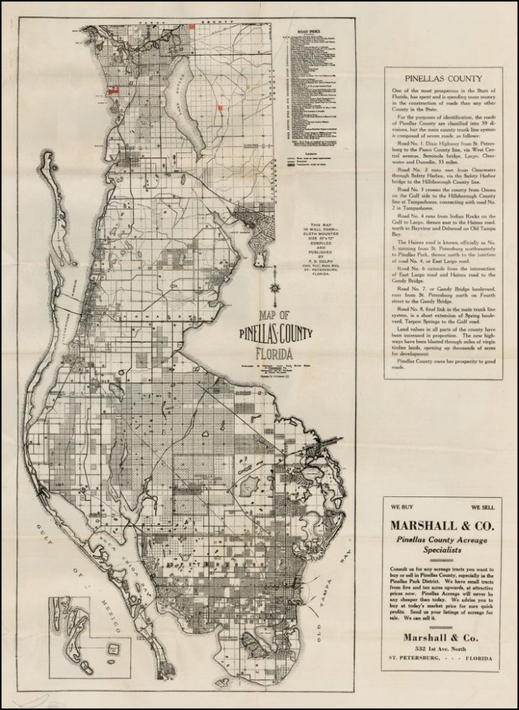 Vintage Florida Maps For Sale