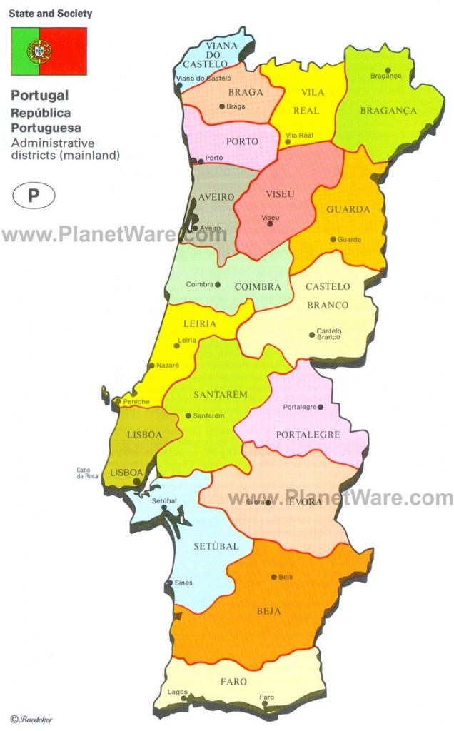 Map Of Portugal | Planetware - Printable Map Of Portugal