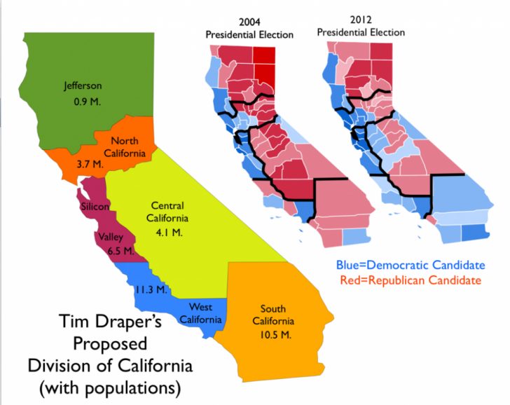 New California Map 3 States