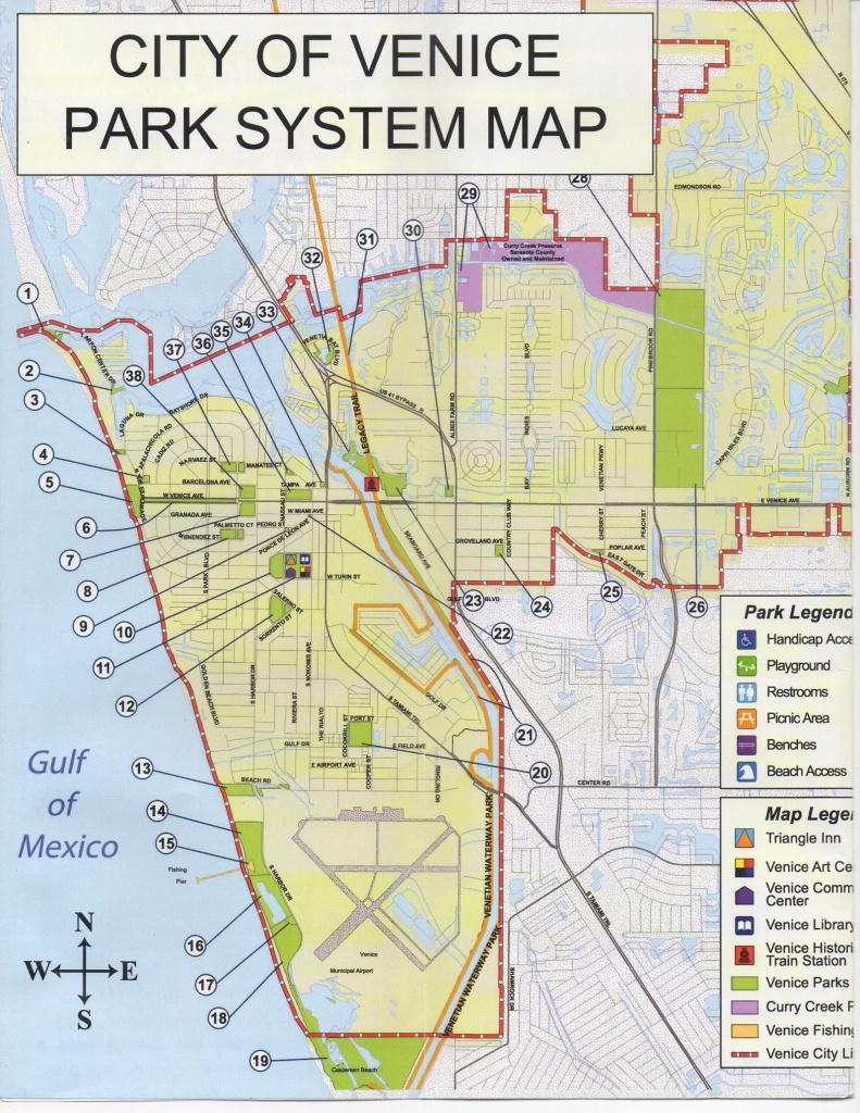 Map Of Public Parks &amp;amp; Trails In Venice, Florida. | Favorite Places - Siesta Key Beach Florida Map