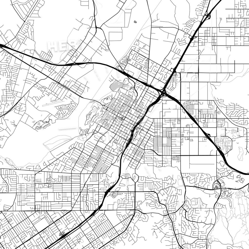 Map Of Riverside, California | Hebstreits Sketches - Printable Map Of Riverside Ca