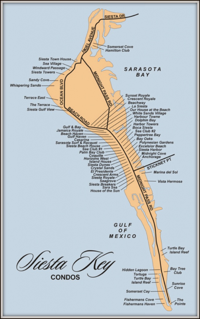 Map Of Siesta Key Florida Condos - Siesta Key Beach Florida Map