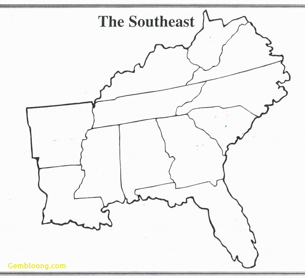 Map Of Southeast Printable Blank Us Road Southeastern Lovely The - Southeast States Map Printable