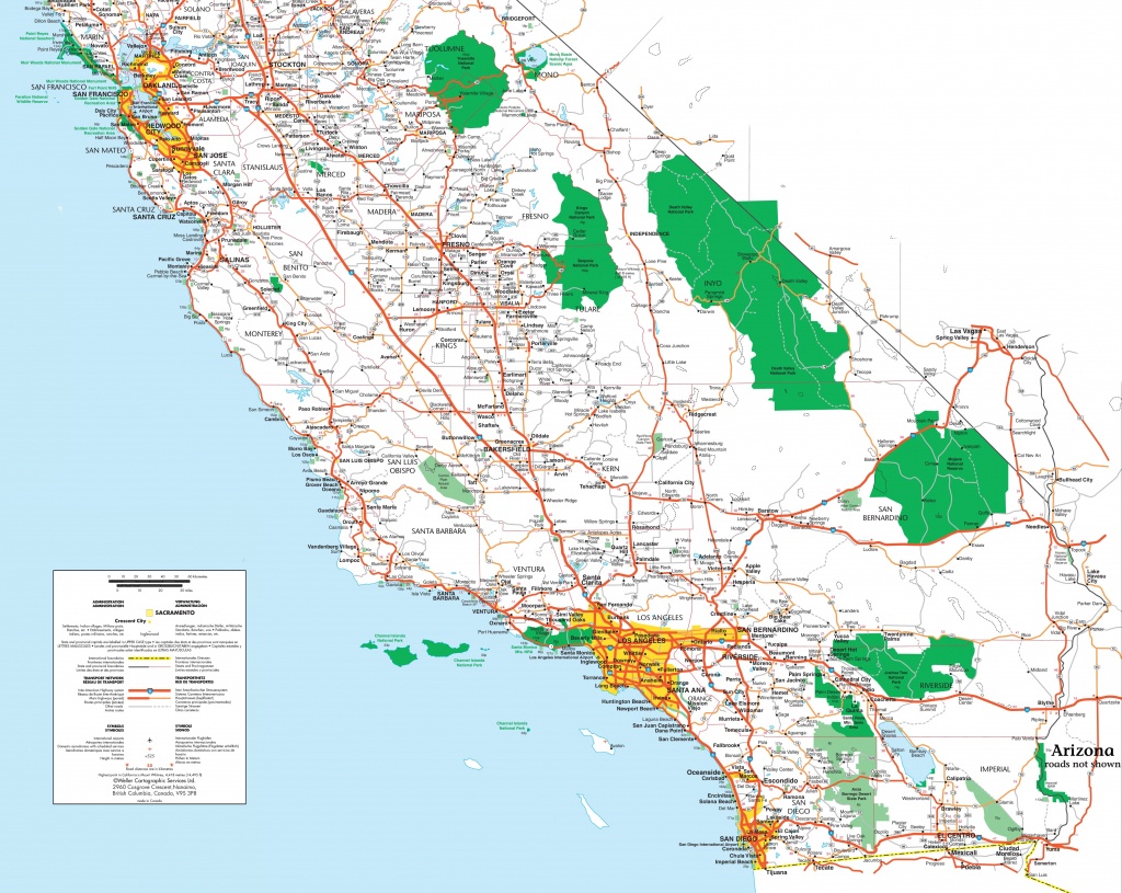 Map Of Southern California - Printable Map Of Southern California