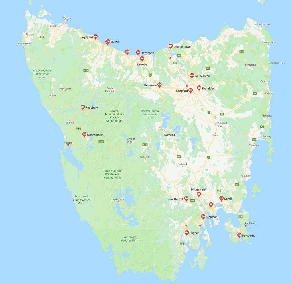 Printable Map Of Tasmania | Printable Maps