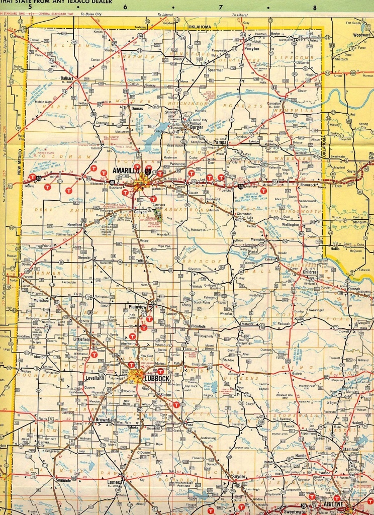 Map Of Texas Panhandle County | D1Softball - Texas Panhandle Road Map