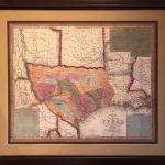 Map Of The Early Texas Land Grants   Framed Texas Map