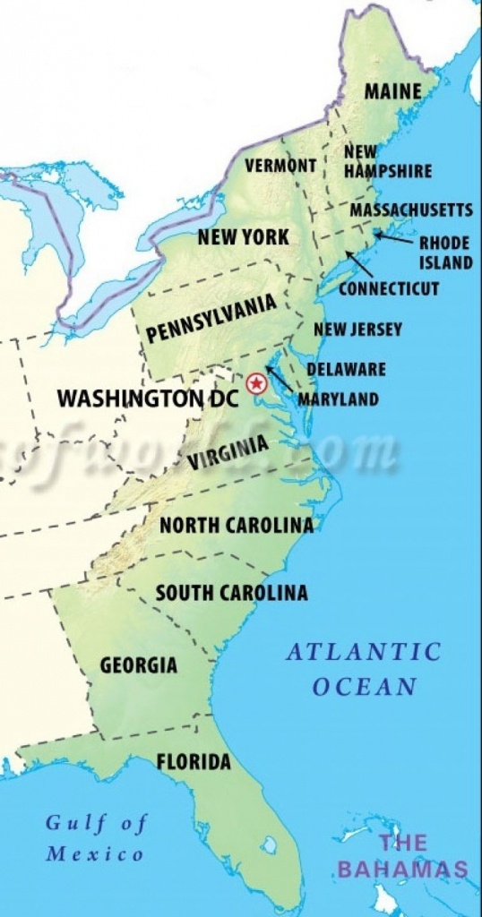 Printable Map Of East Coast - Printable Maps