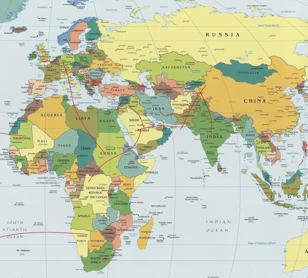 Map Of The Eastern Hemisphere | Ageorgio - Eastern Hemisphere Map Printable