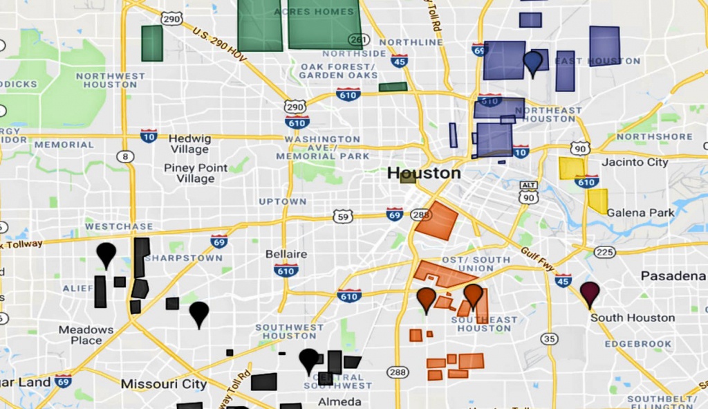 Map Of The Houston Hoods, Gangs Sets, And Ghetto Areas - Houston Texas Map