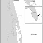 Map Of The Nesting Beach Extending Across Juno Beach And Jupiter   Juno Beach Florida Map