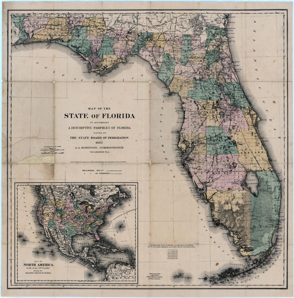 Map Of The State Of Florida, 1882 - Historic Florida Maps
