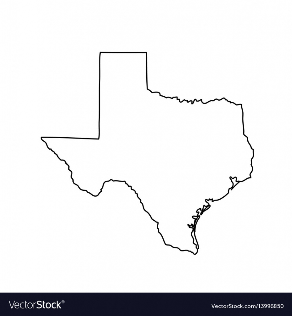 Map Of The Us State Of Texas - Texas Map Vector Free