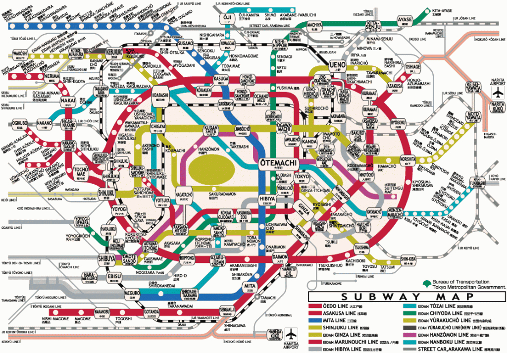 Map Of Tokyo Subway System | Free Printable Maps: Tokyo Subway Map - Printable Map Of Tokyo