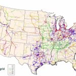 Map Of United States Of America Electricity Grid   United States Of   Electric Transmission Lines Map Texas